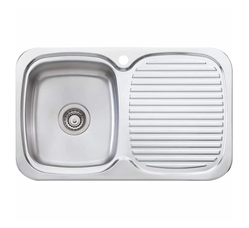 Oliveri Lakeland Single Bowl Topmount Sink R/H Drainer 1 Tap Hole