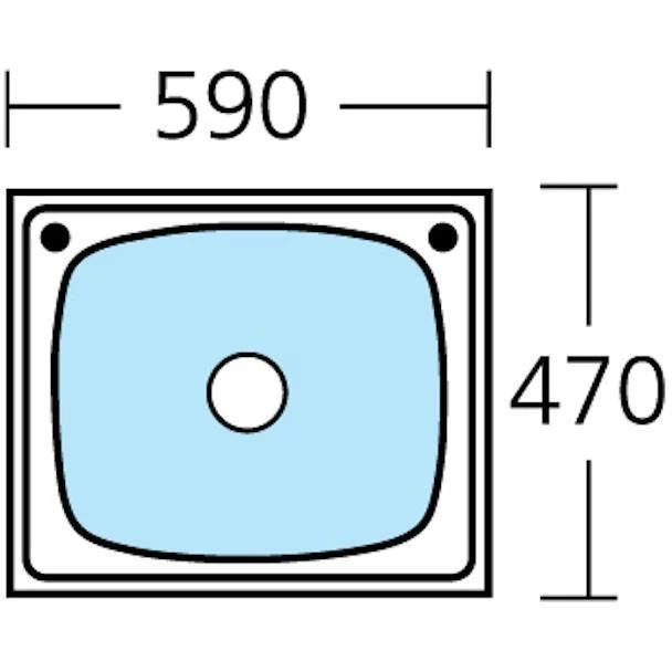 Oliveri Laundry 45L Tub With Rinse Bypass And Overflow 2 Tap Hole - Image 3