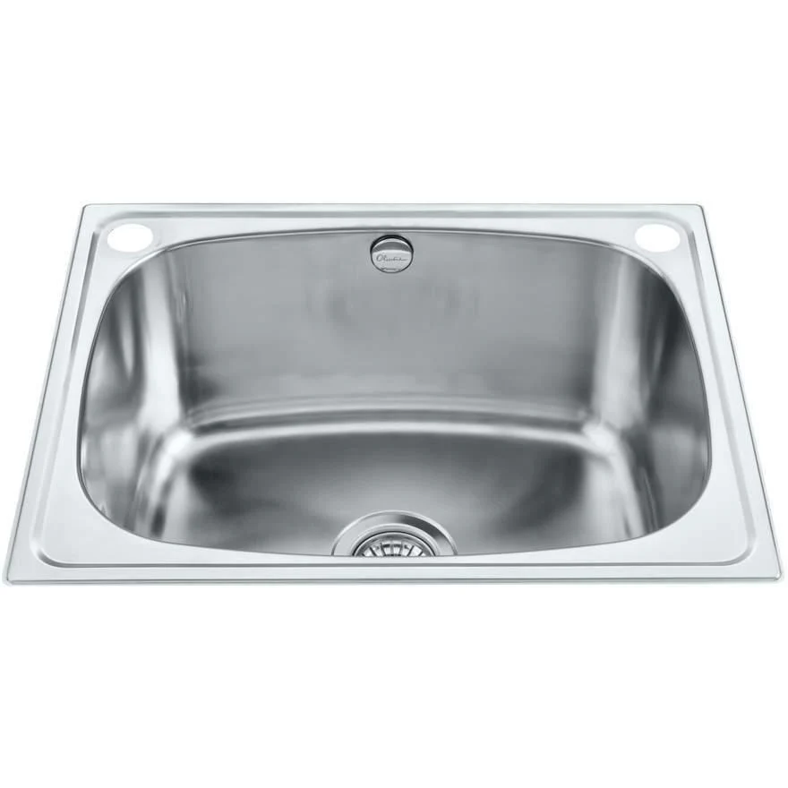 Oliveri Laundry 45L Tub With Rinse Bypass And Overflow 2 Tap Hole - Image 4