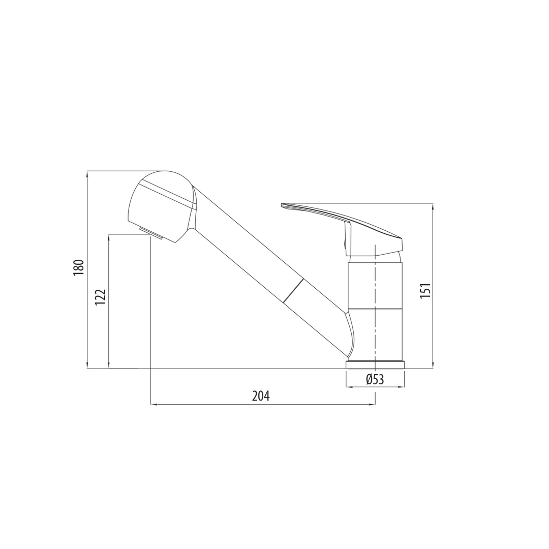 Oliveri LON580FMB-P London P-Out Spray Mixer Matte Black LEAD FREE - Image 2