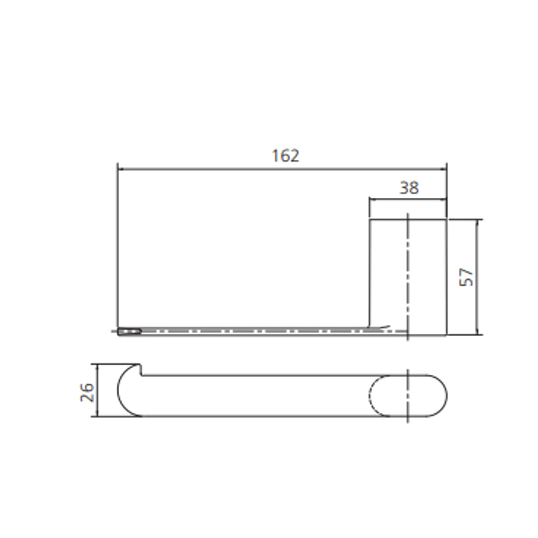 Oliveri MA855DC3 Madrid Toilet ROLL Holder Matte Black - Image 2