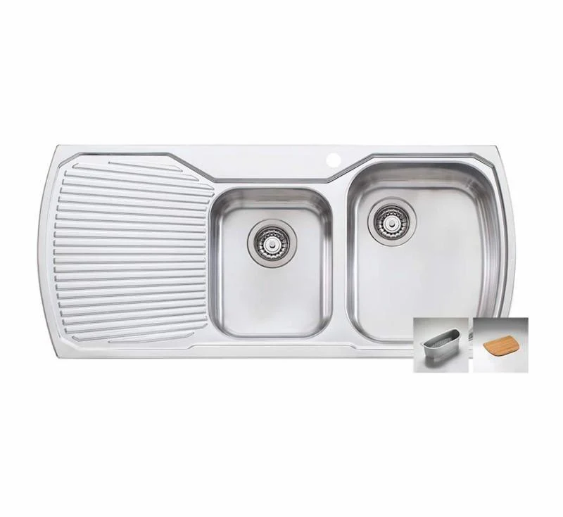 Oliveri Monet 1 & 3/4 Bowl Topmount Sink L/H Drainer 1 Tap Hole