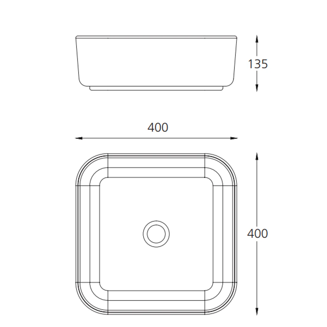 Oliveri Naples Squared Basin White - Image 2