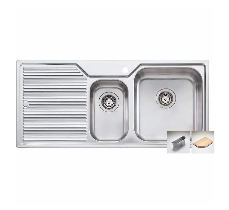 Oliveri Nu-Petite 1 & 1/2 Bowl Topmount Sink L/H Drainer 1 Tap Hole