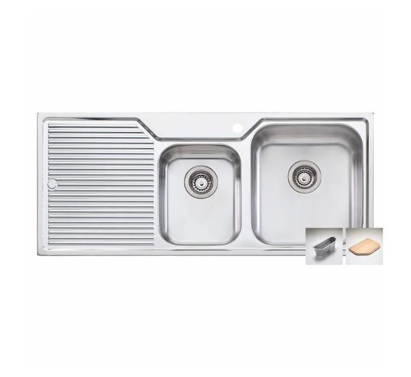 Oliveri Nu-Petite 1 & 3/4 Bowl Topmount Sink L/H Drainer 1 Tap Hole