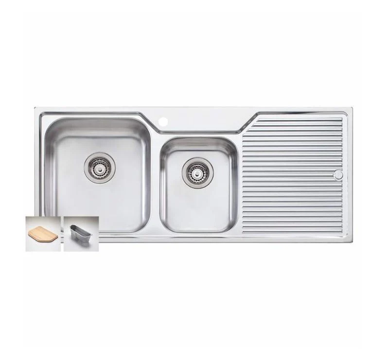 Oliveri Nu-Petite 1 & 3/4 Bowl Topmount Sink R/H Drainer 1 Tap Hole