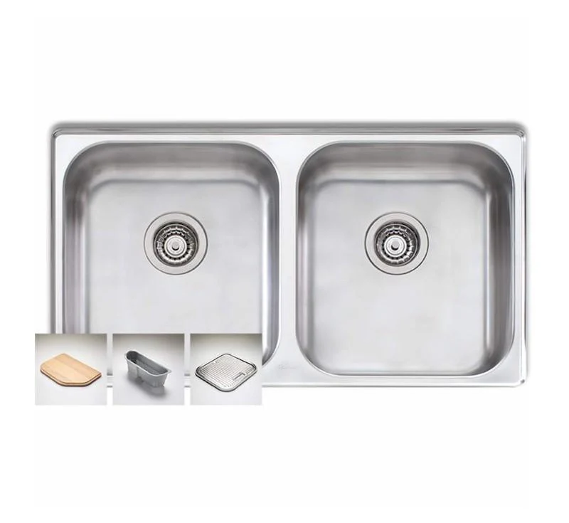 Oliveri Nu-Petite Double Bowl Undermount Sink Nth