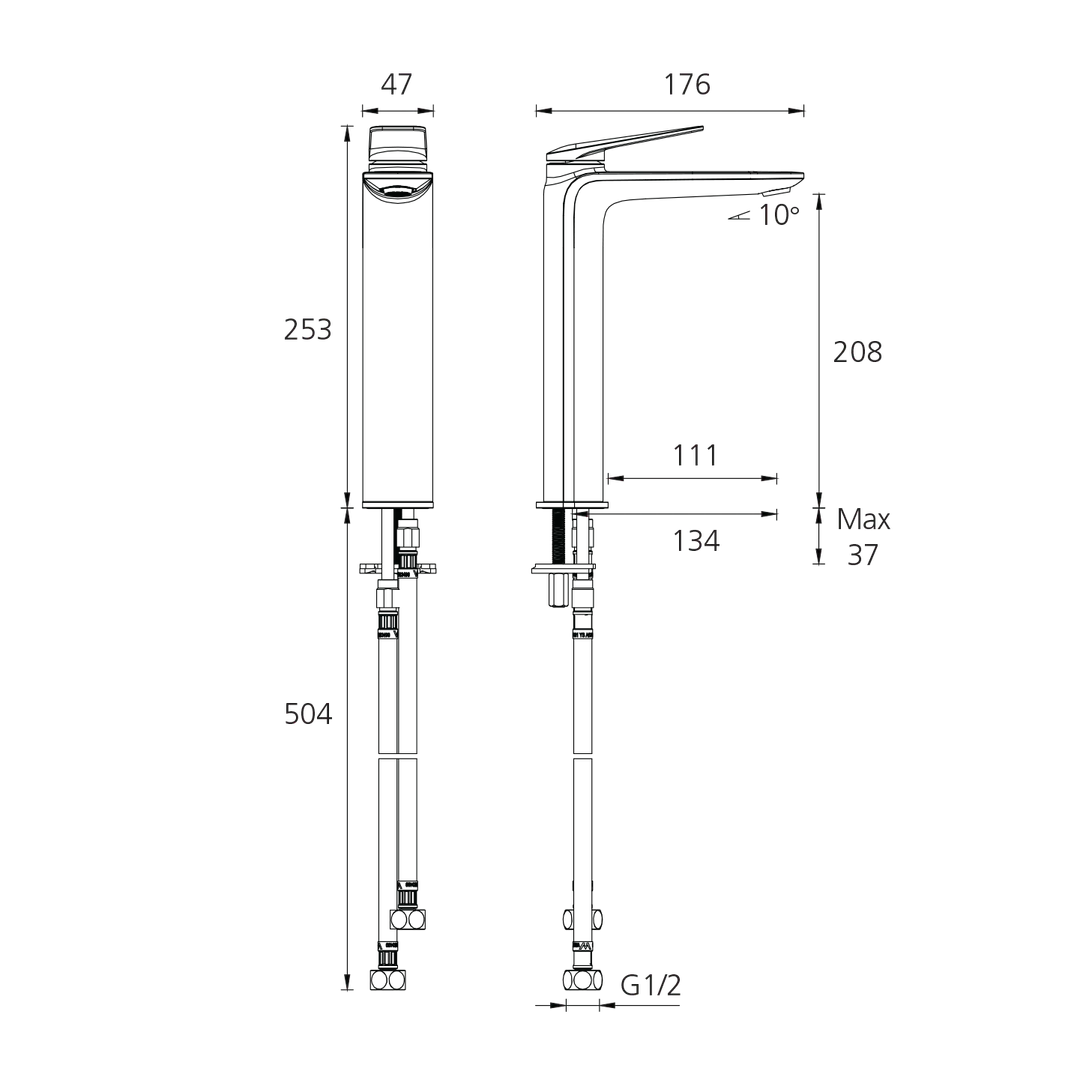 Oliveri PA070525FGM Paris Basin Tower Gunmetal - Image 2