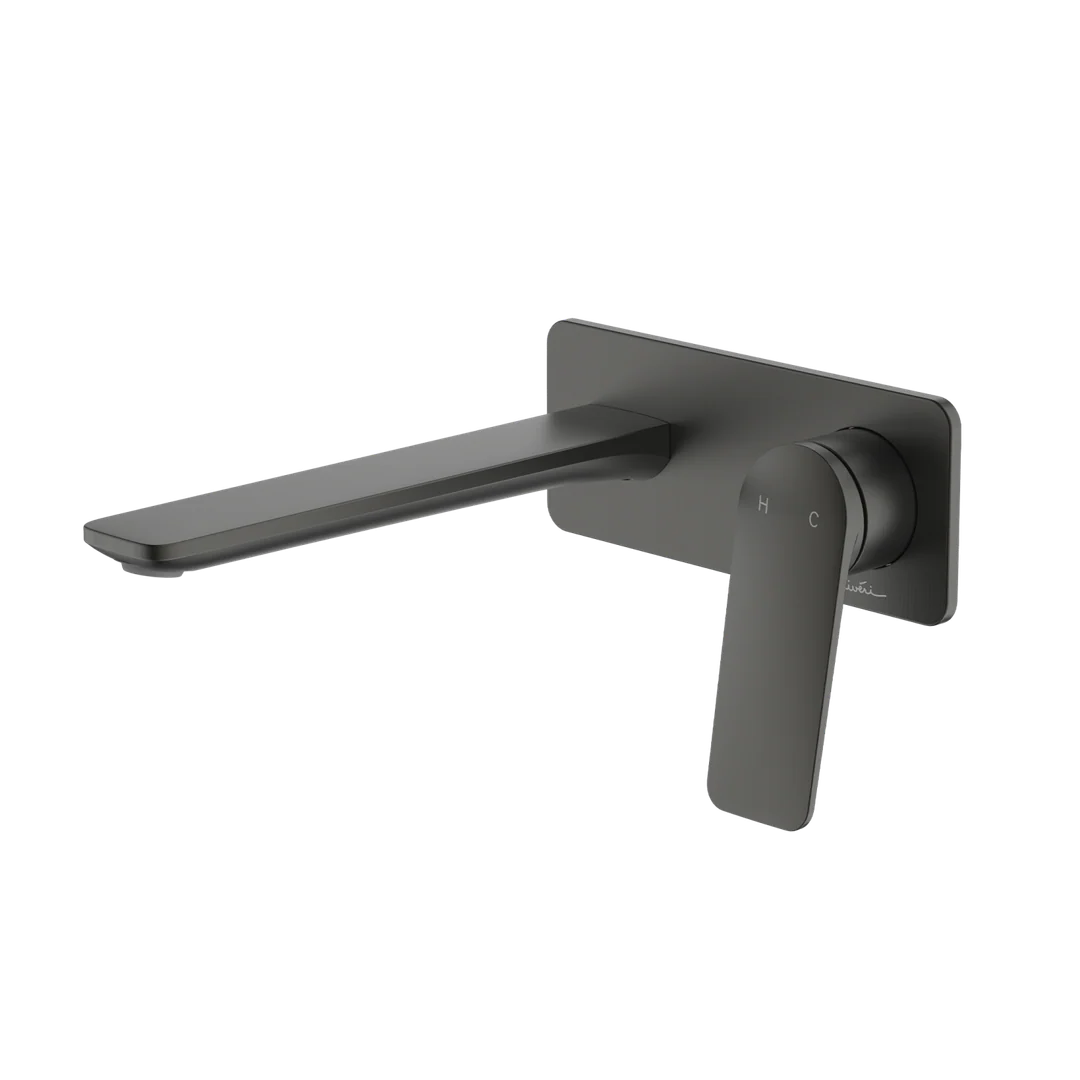 Oliveri PA102505FGM Paris Wall Mixer Set Gunmetal