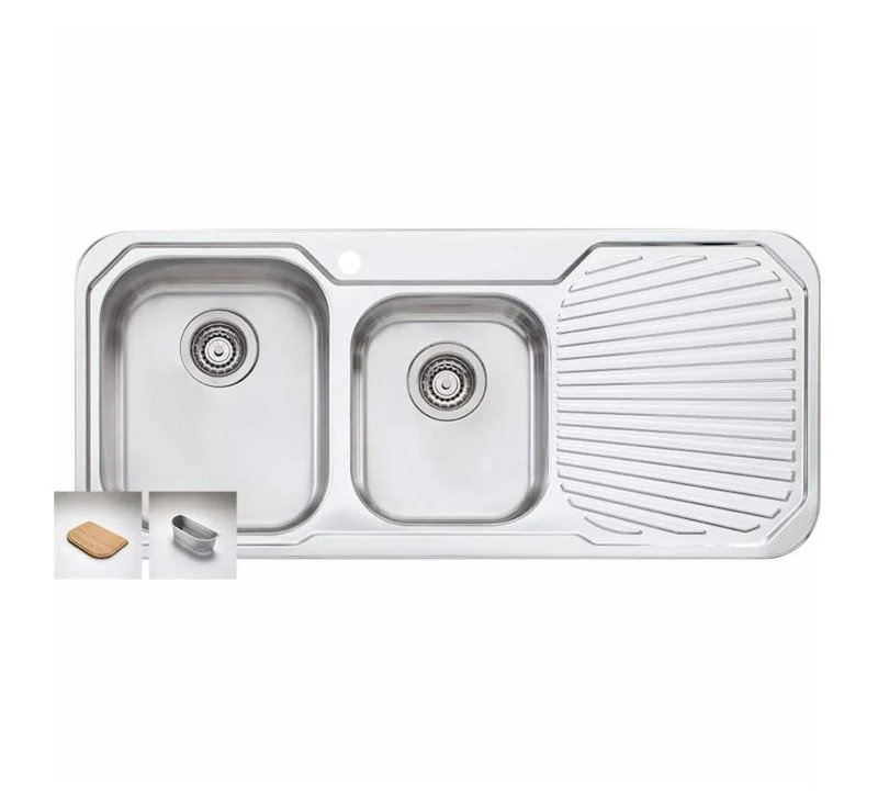 Oliveri Petite 1 3/4 Left Hand Bowl Sink 1 Tap Hole Pe311 1 Tap Hole