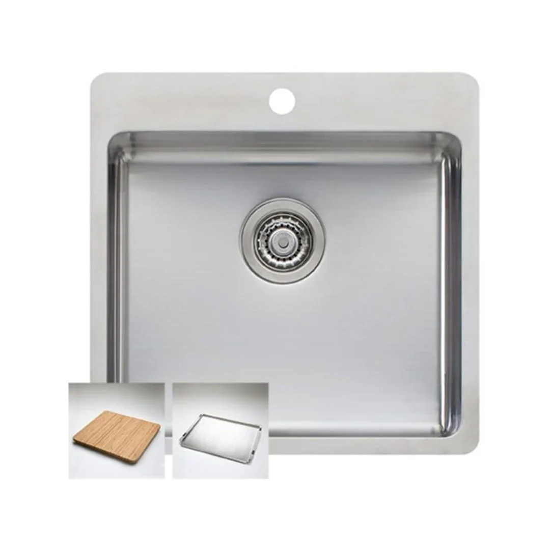 OLIVERI PRESSED SINGLE BOWL INSET SINK SN1051