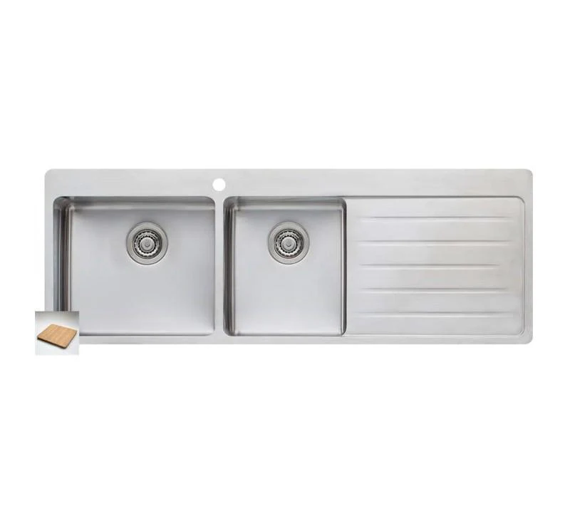Oliveri Sonetto 1 & 3/4 Bowl Topmount Sink R/H Drainer 1 Tap Hole
