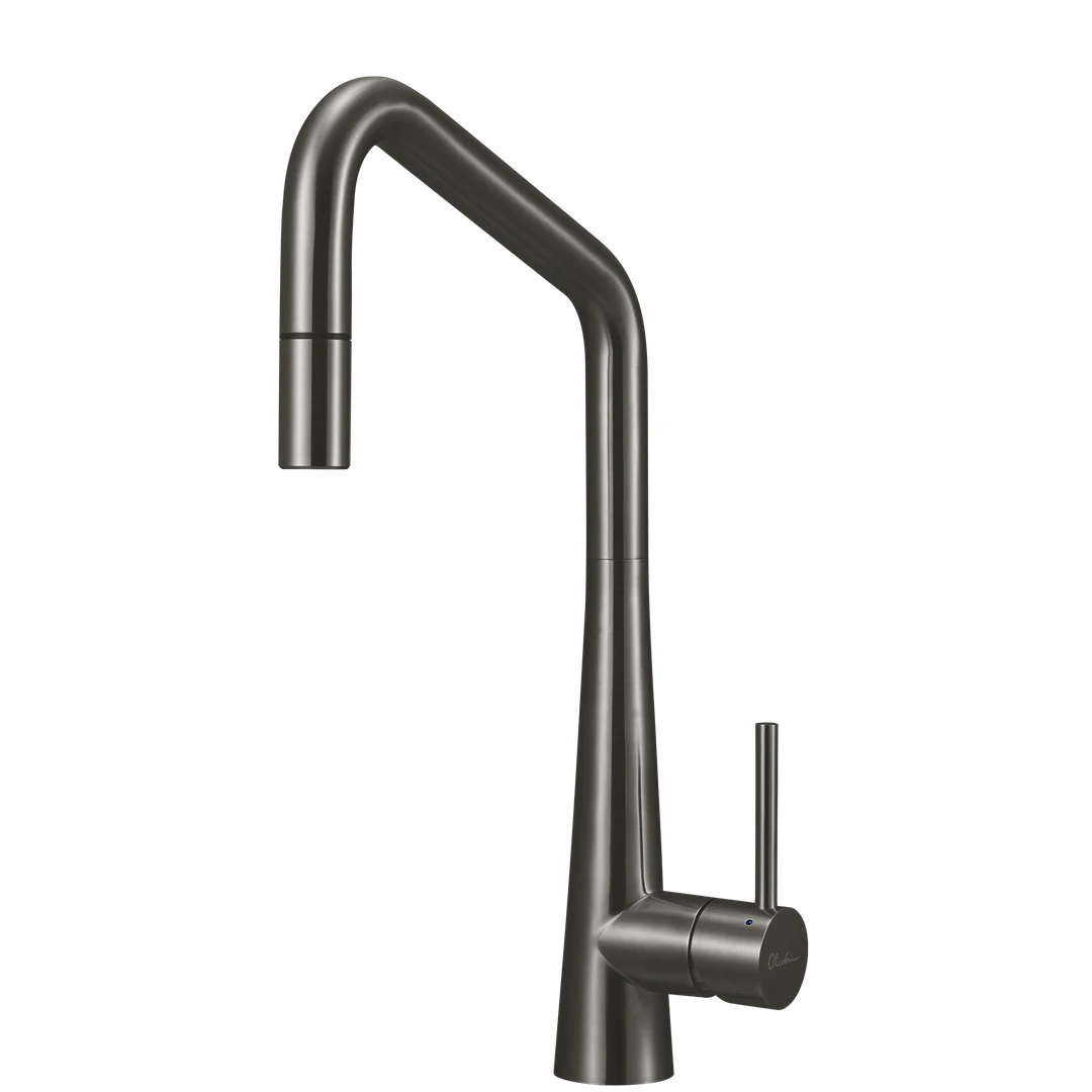 Oliveri Stainless Steel Gunmetal Pullout Square Gneck LEAD FREE