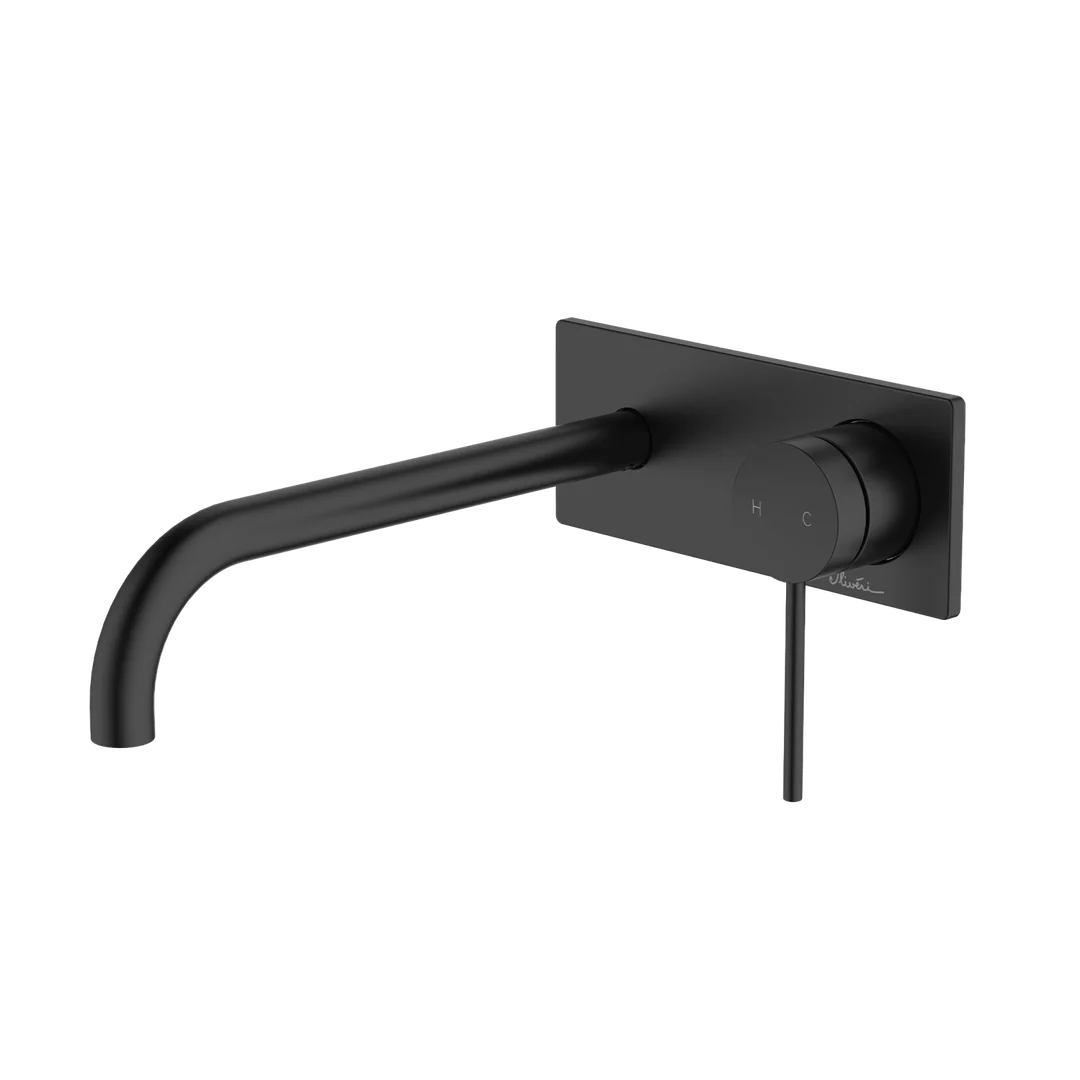 Oliveri VE105516FMB Venice WallMixer Set Curv Matte Black