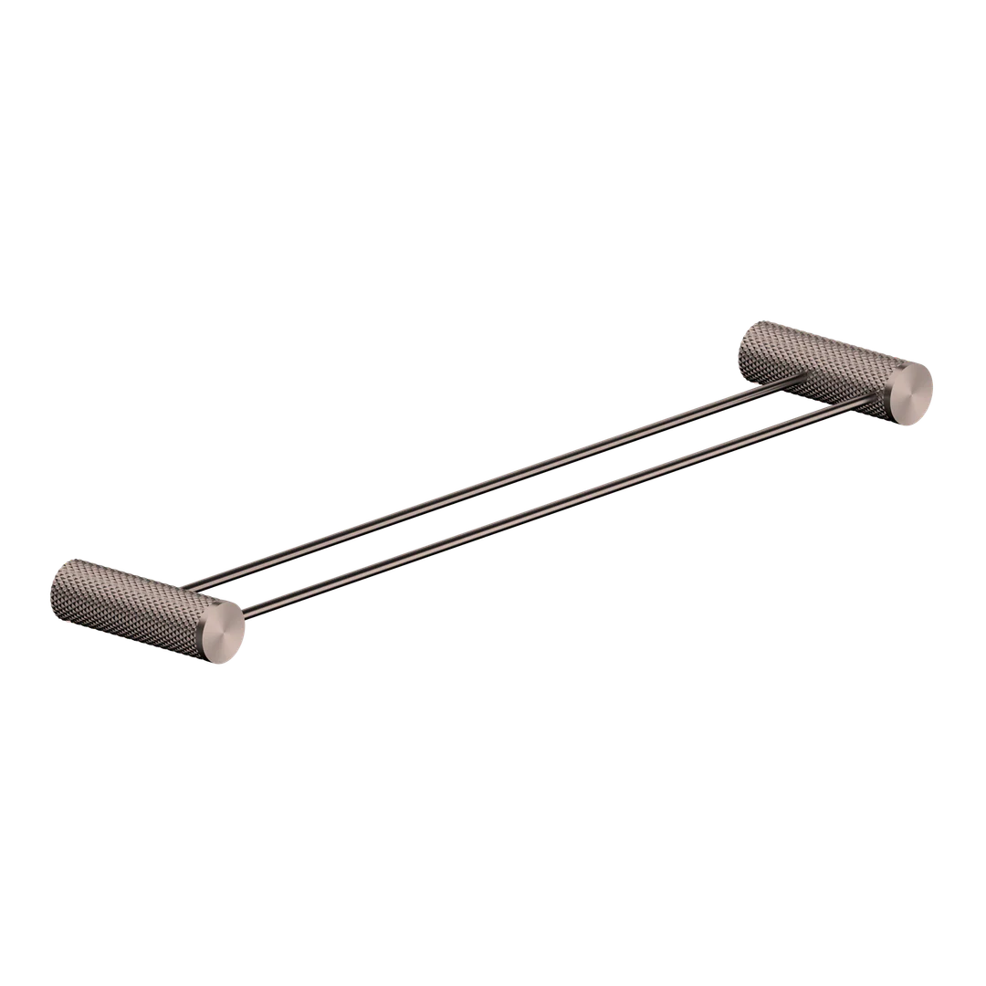 Nero Opal Double Towel Rail Brushed Bronze 600mm - Image 4