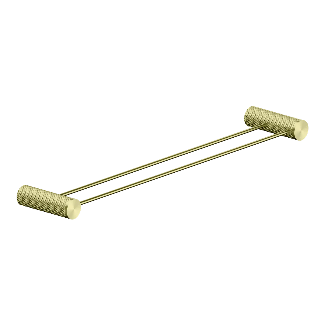Nero Opal Double Towel Rail Brushed Gold 600mm - Image 4