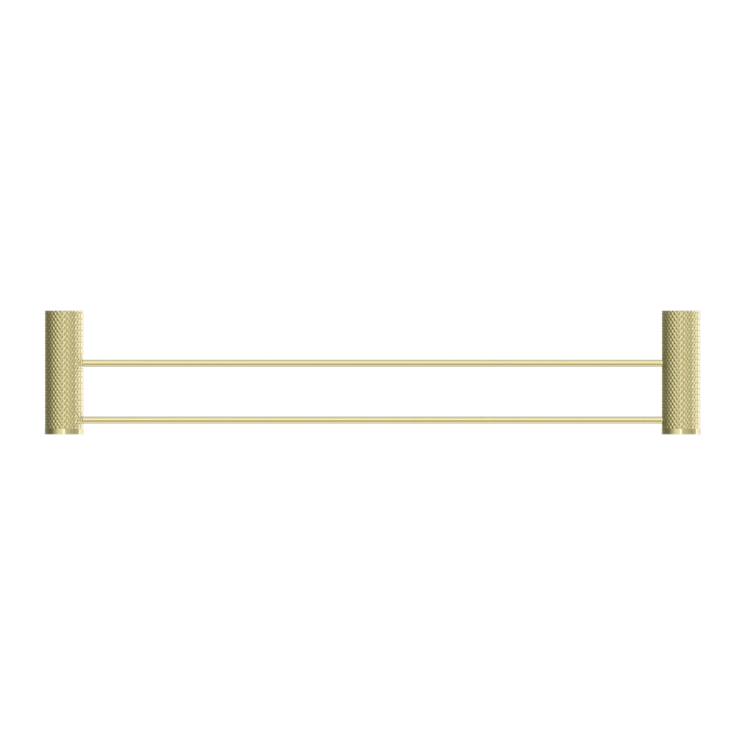 Nero Opal Double Towel Rail Brushed Gold 600mm - Image 5