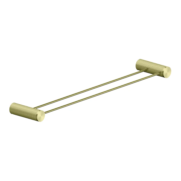 Nero Opal Double Towel Rail Brushed Gold 600mm - Image 7