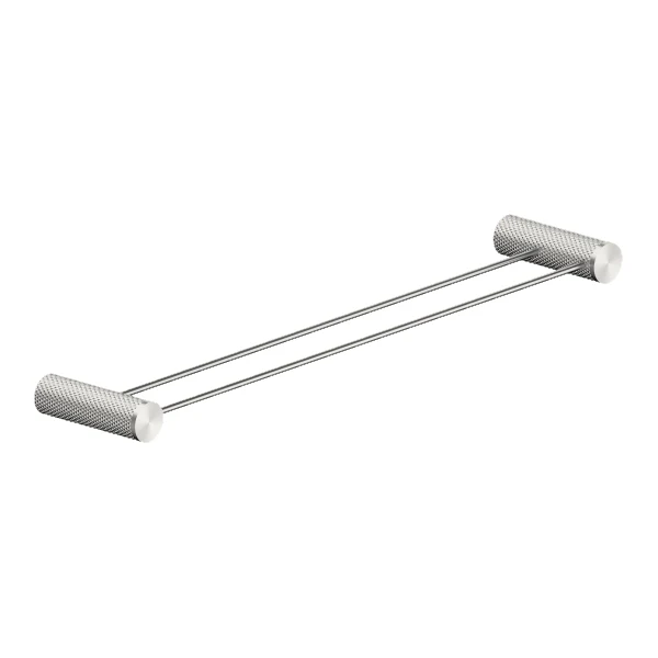 Nero Opal Double Towel Rail Brushed Nickel 600mm - Image 6