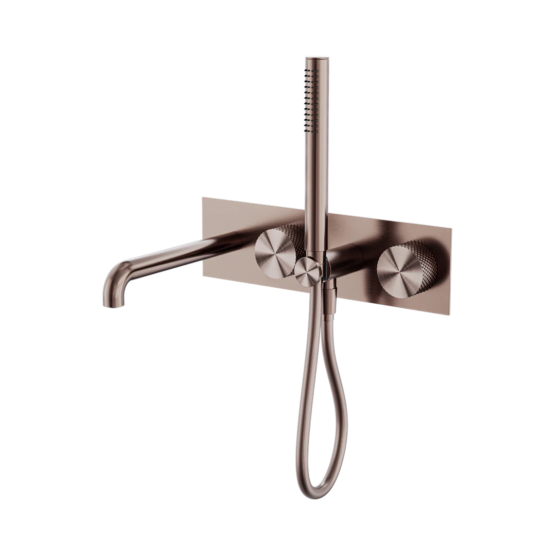 Opal Progressive Nero Shower System With Spout 230Mm - Brushed Bronze