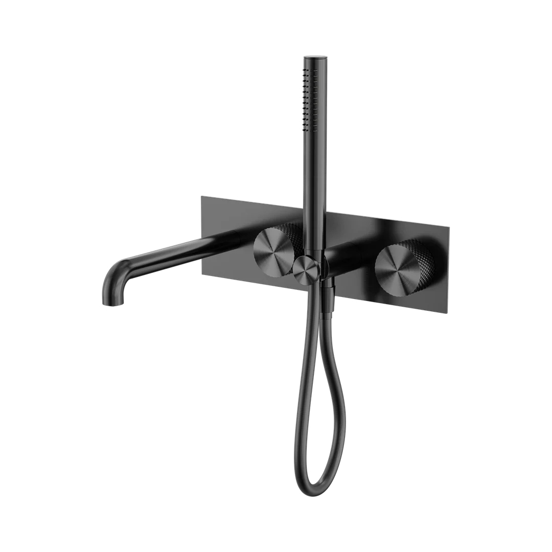 Opal Progressive Nero Shower System With Spout 230Mm - Graphite