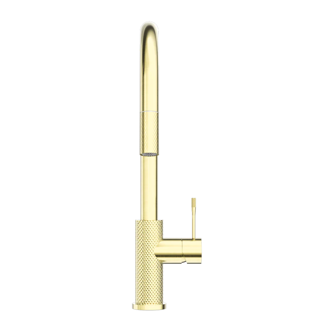 Nero Opal Pull Out Sink Mixer with Veggie Spray - Brushed Gold - Image 5