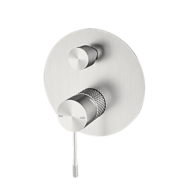 Nero Opal Shower Mixer With Divertor Brushed Nickel - Image 5