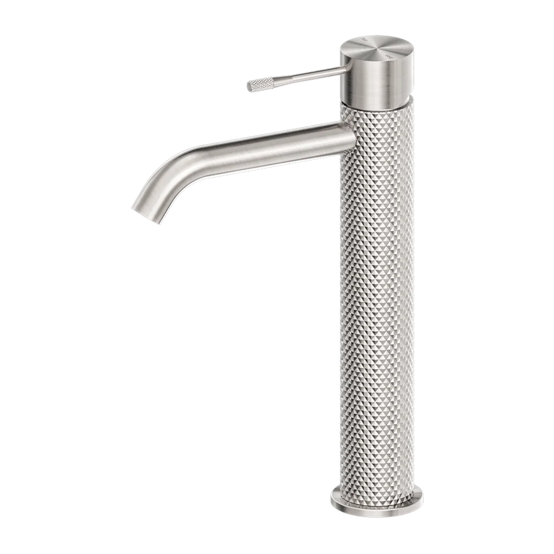 Nero Opal Tall Basin Mixer Brushed Nickel - Image 2