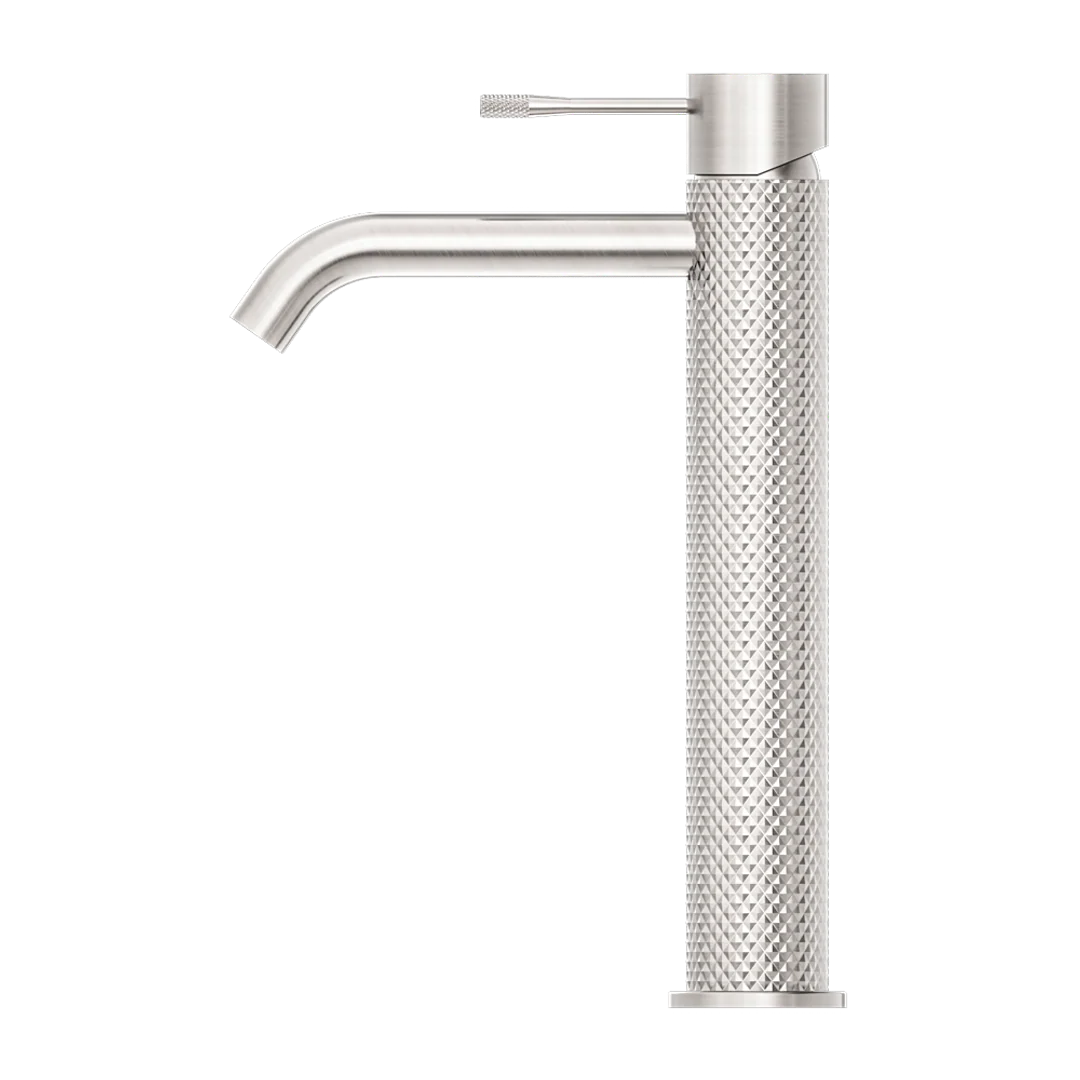Nero Opal Tall Basin Mixer Brushed Nickel - Image 4