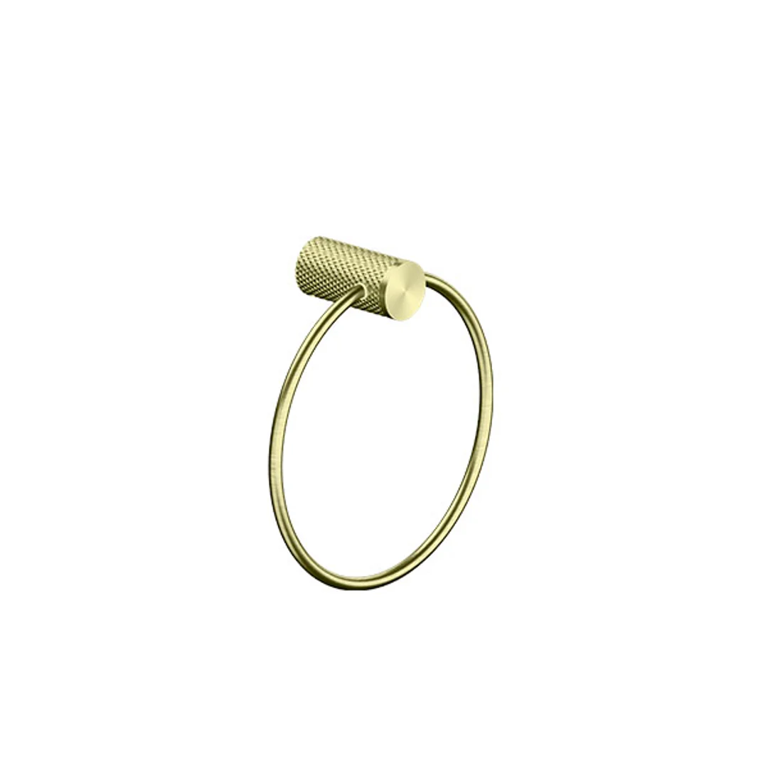 Nero Opal Towel Ring Brushed Gold