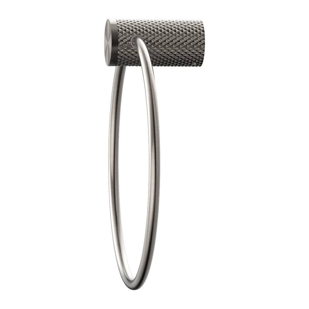 Nero Opal Towel Ring Brushed Nickel - Image 6