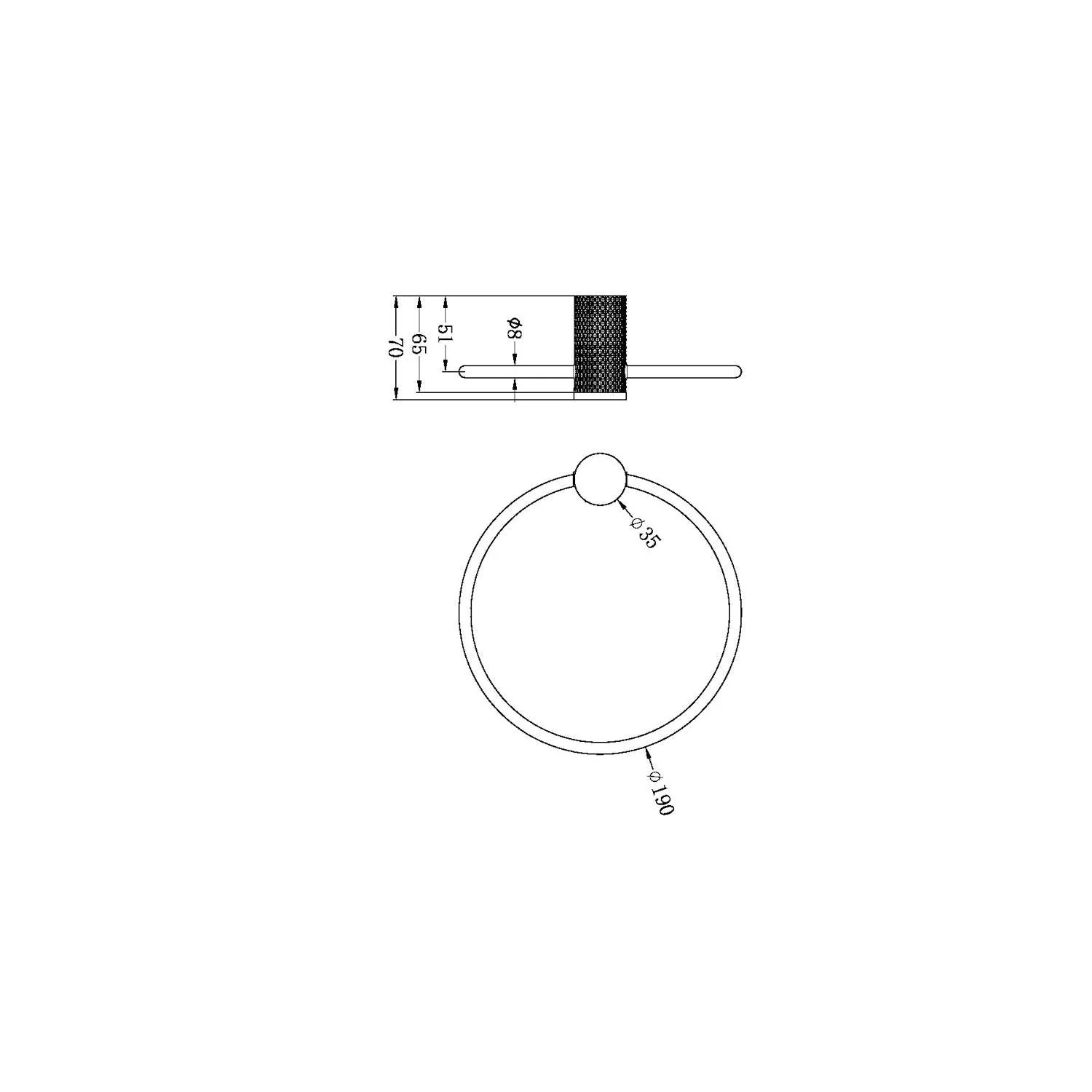 Nero Opal Towel Ring Brushed Nickel - Image 8