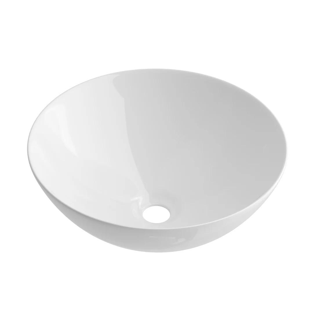 Otti Above Counter Basin Ultra Slim Gloss White Fine Ceramicsize 405*405*135 - Image 2