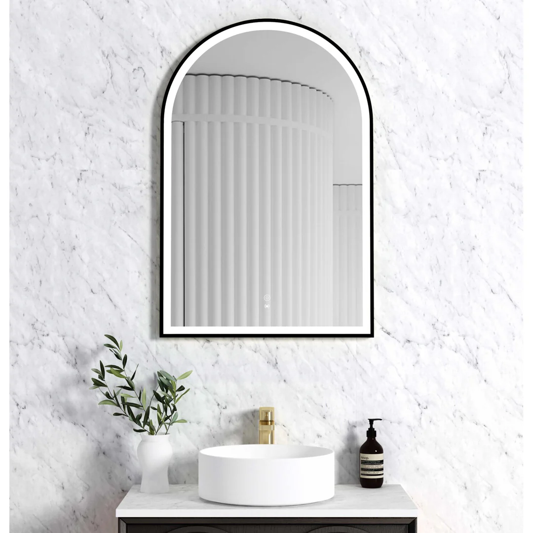 Otti Archie Metal Frame Led Mirror 900X600 Black - Image 2