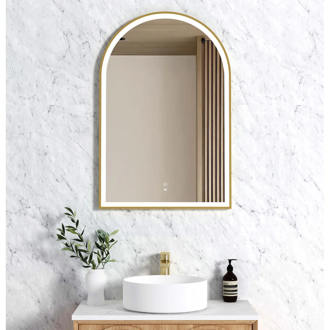 Otti Archie Metal Frame Led Mirror 900X600 Gold