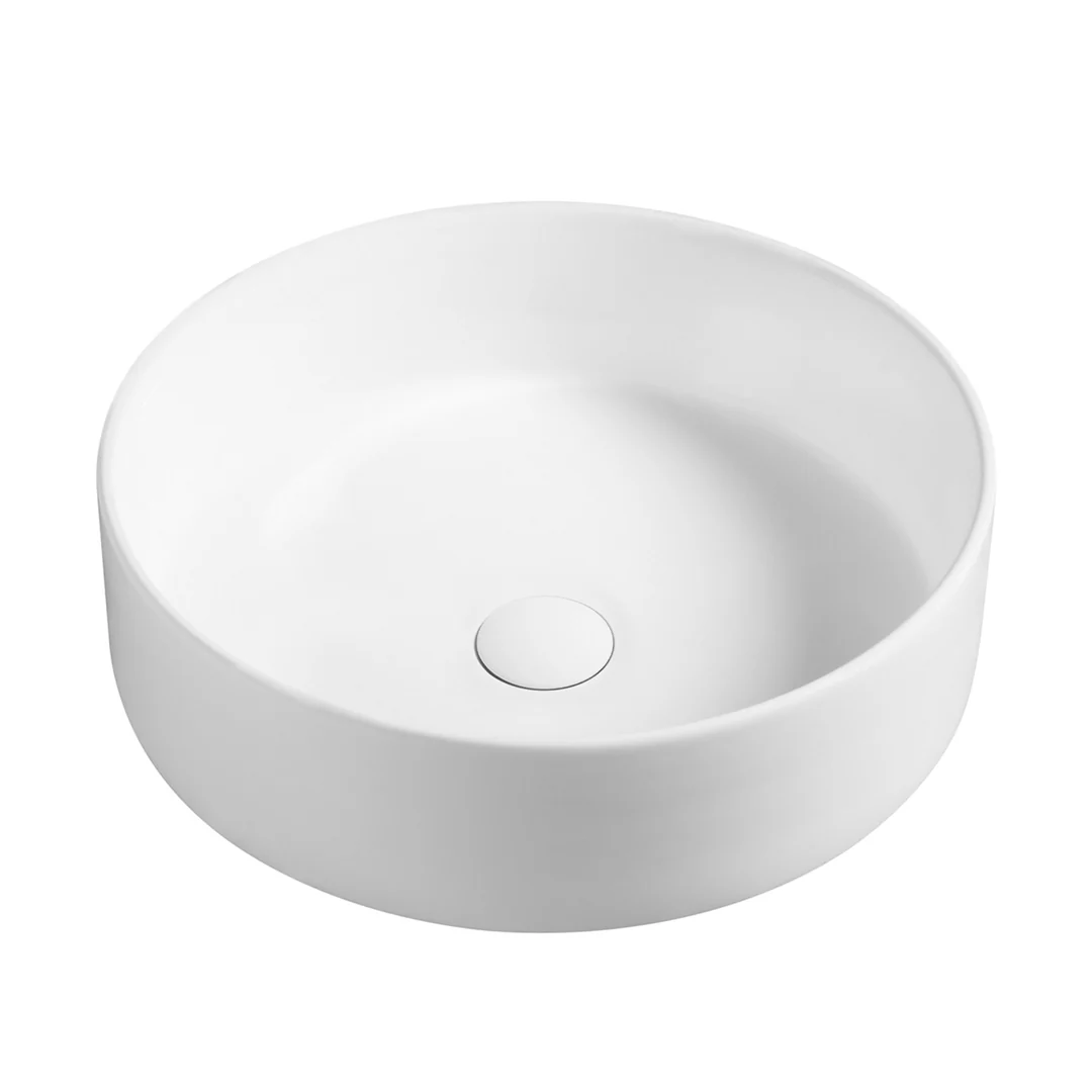 OTTI ARTIS 88 ABOVE COUNTER ROUND BASIN NTH MATT WHITE FINE CERAMIC 355X355X120MM - Image 2