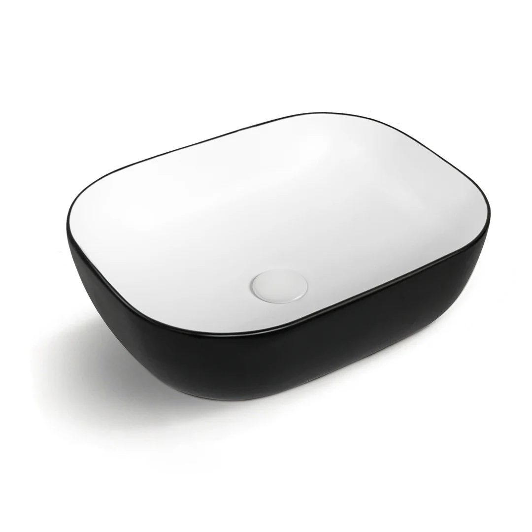 Otti Artis O'96 Basin Matt Black & Gloss White 480X320X150
