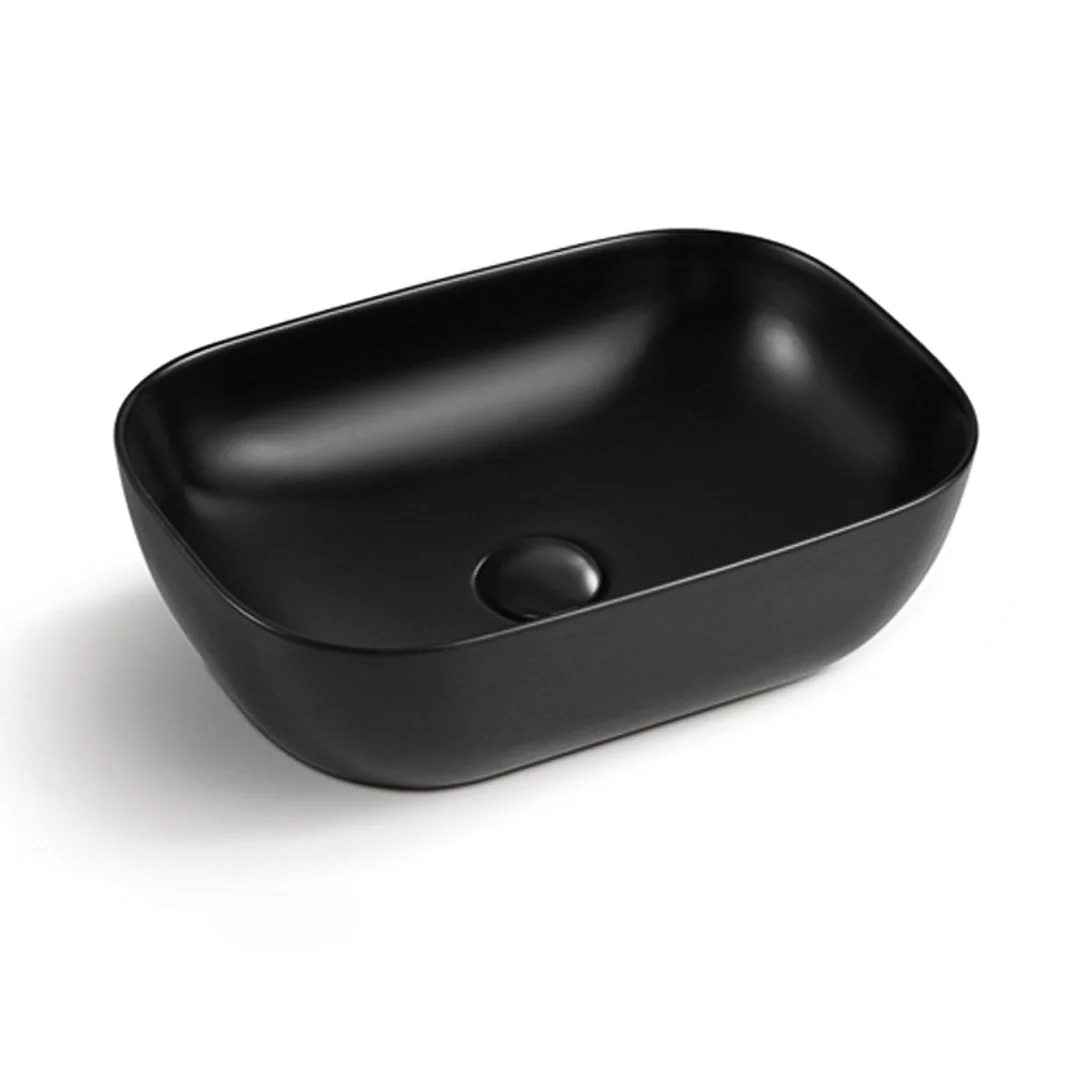 Otti Artis O'96 Ultra Slim Matt Black Fine Ceramic No Taphole Dimension: 455X320X135 - Image 2
