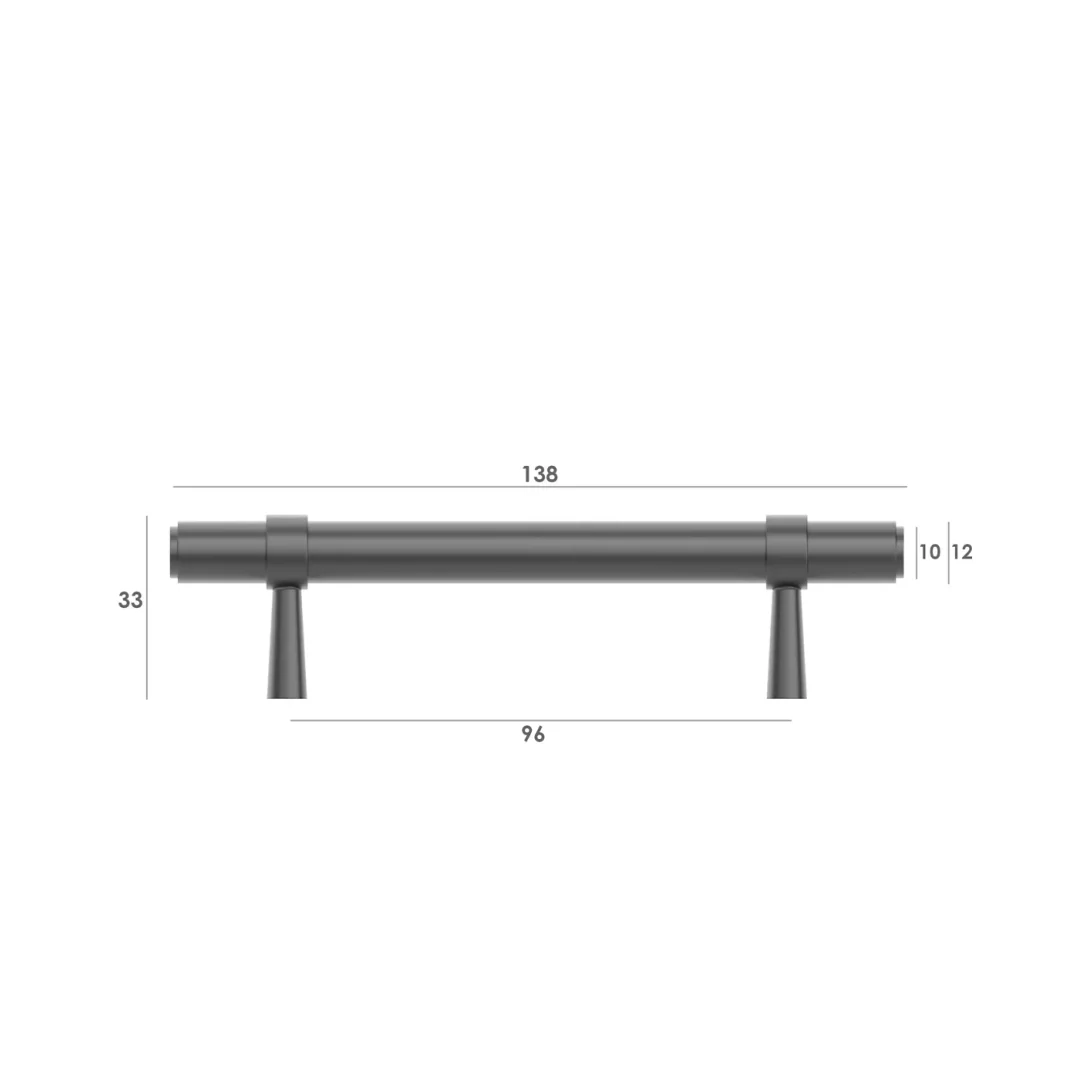 Otti Astor - 96/138Mm Gun Metal Handle (96Mm Hole To Hole ; 138Mm Total Length) - Image 5