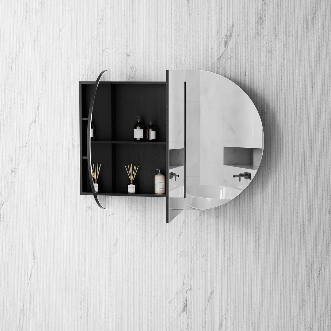 OTTI BONDI 1200X750 SHAVING CABINET BLACK OAK - Image 2
