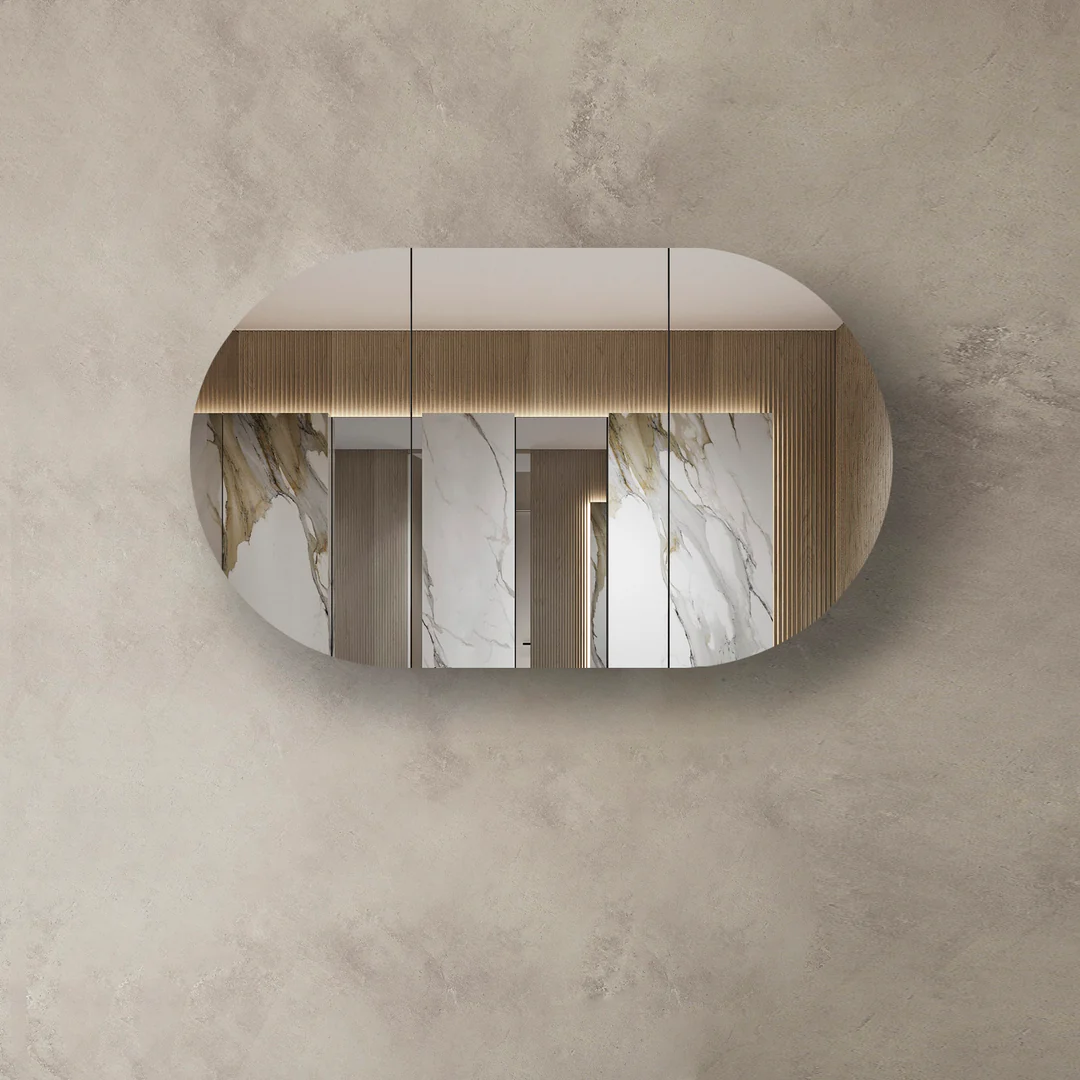 OTTI BONDI 1200X750 SHAVING CABINET NATURAL OAK - Image 2