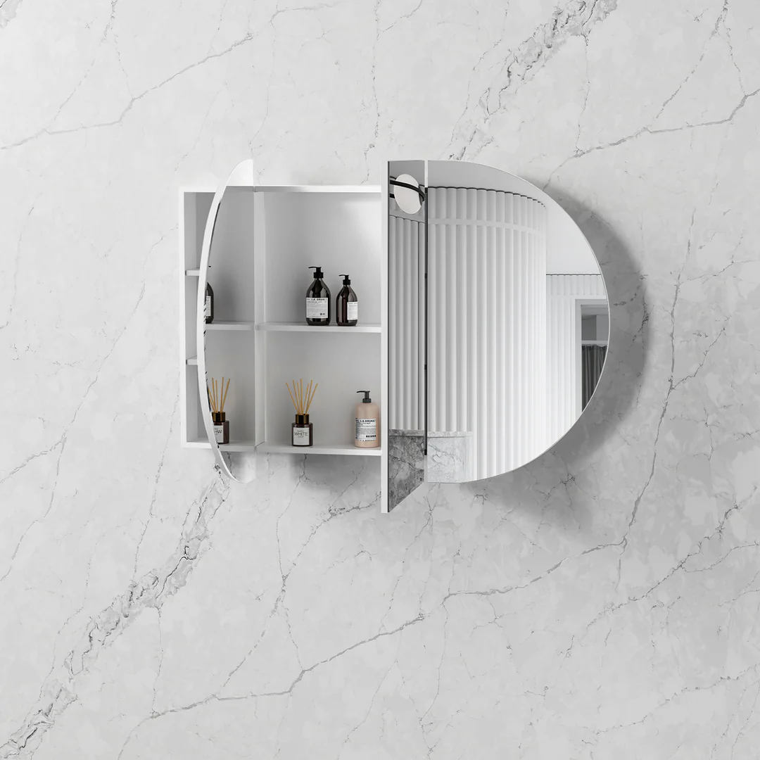 OTTI BONDI 1200X750 SHAVING CABINET SATIN WHITE - Image 2