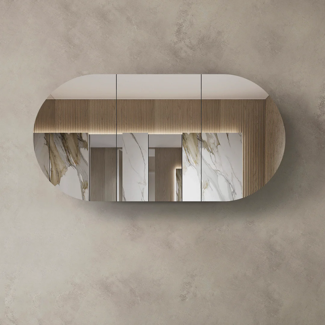OTTI BONDI 1800X900 SHAVING CABINET NATURAL OAK