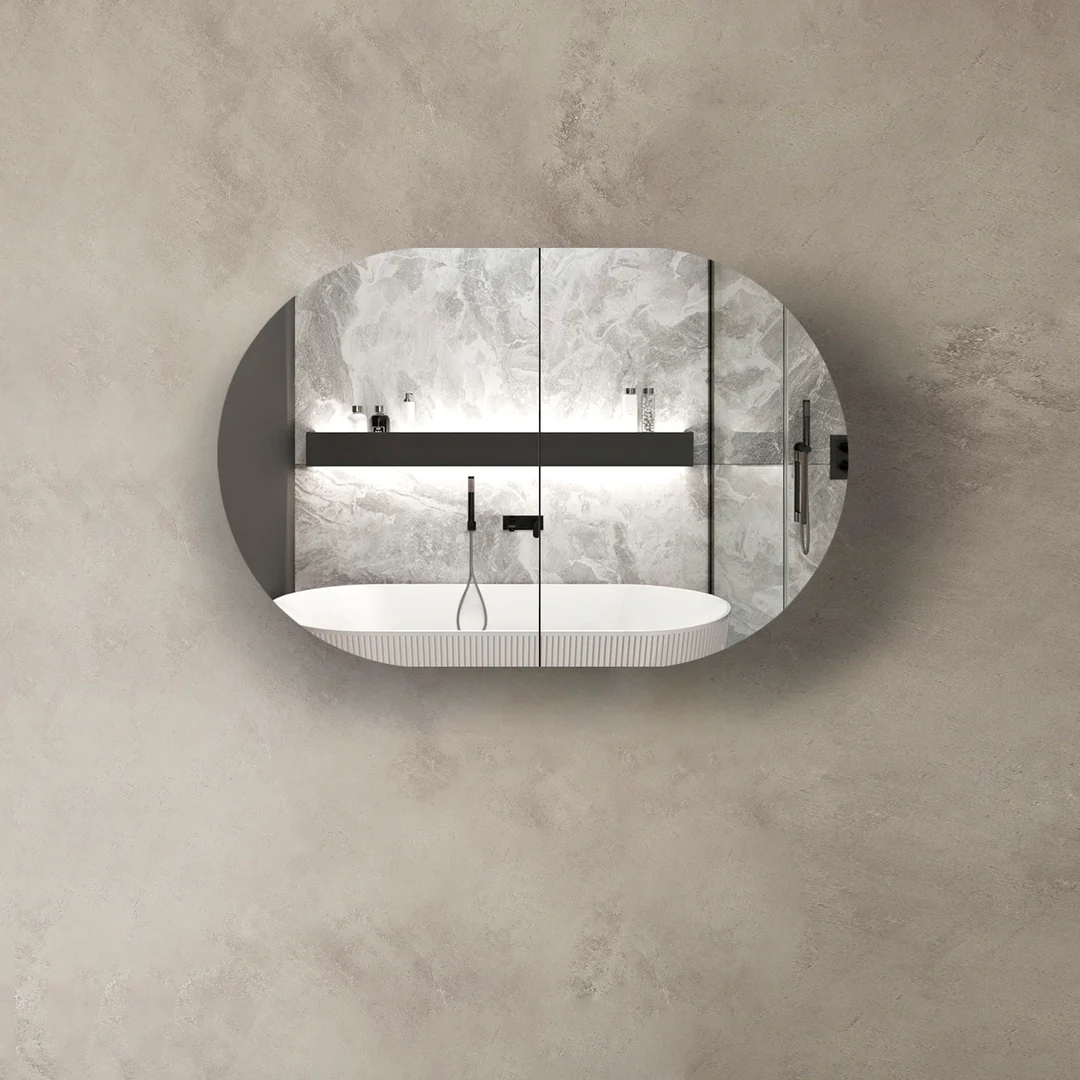 Otti Bondi 900X600 Shaving Cabinet Black Oak - Image 2