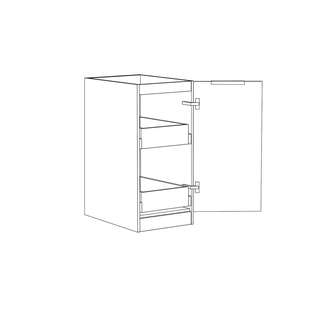 OTTI BONDI LAUNDRY BASE CABINET WITH INTERNAL DRAWER MATTE WHITE 415 - Image 4