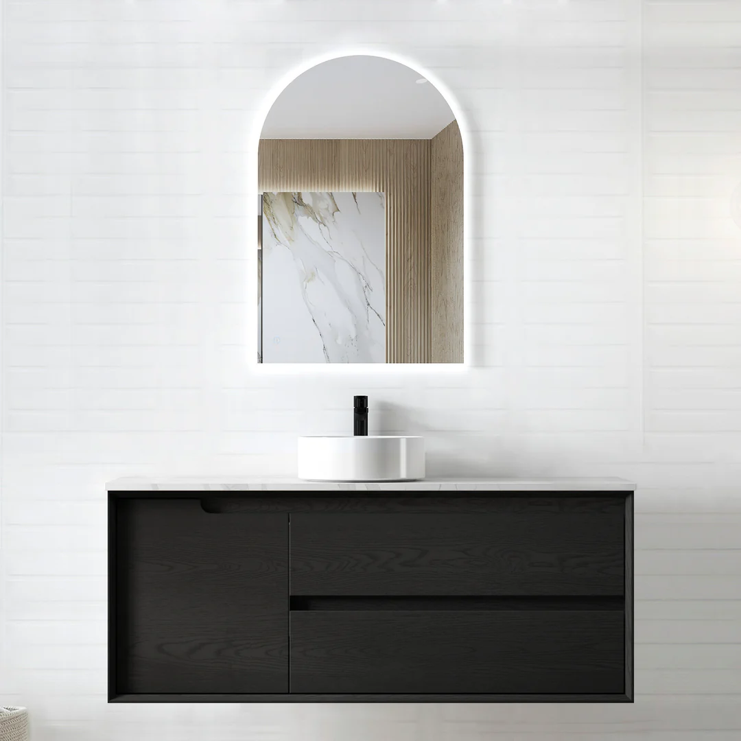 Otti Byron 1200X460X550 Wall Hung Black Oak Plywood Cabinet
