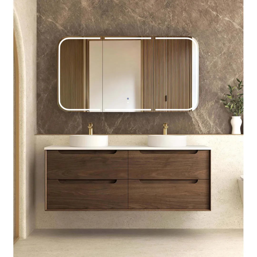 Otti Byron 1500Mm Sable Walnut Wall Hung Cabinet - Image 3