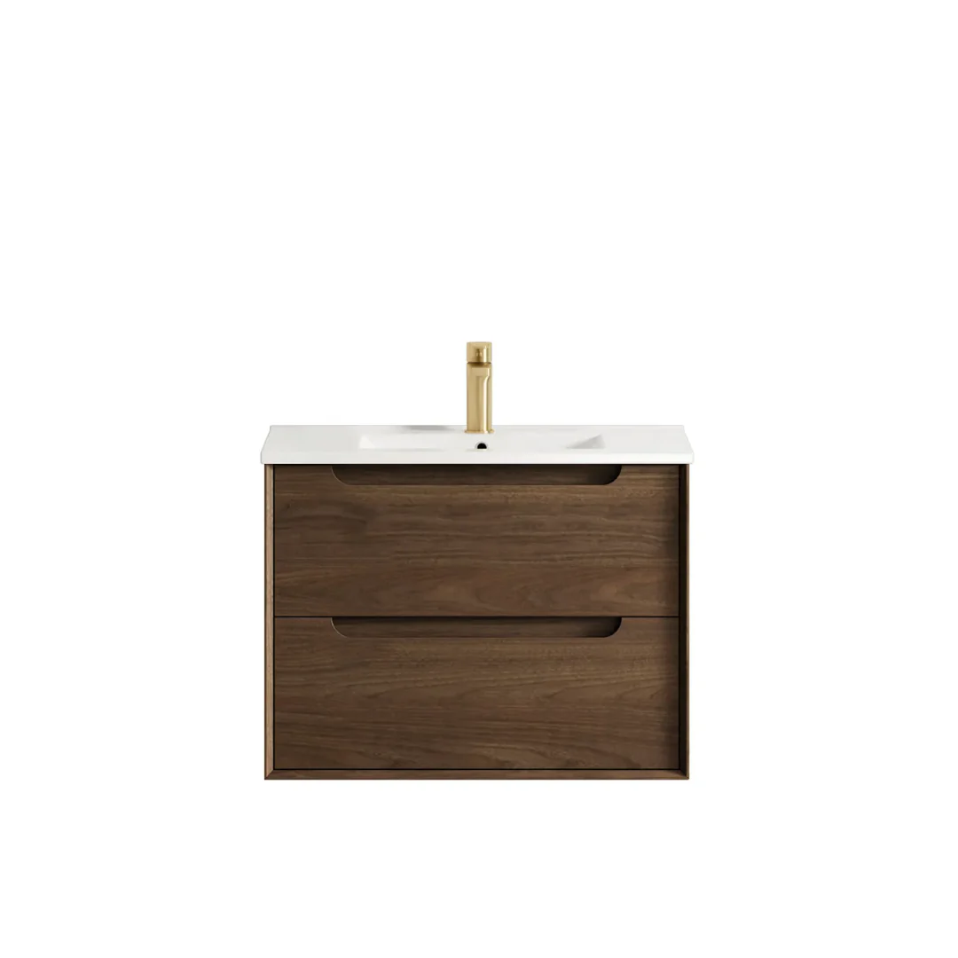 Otti Byron 750Mm Sable Walnut Wall Hung Cabinet