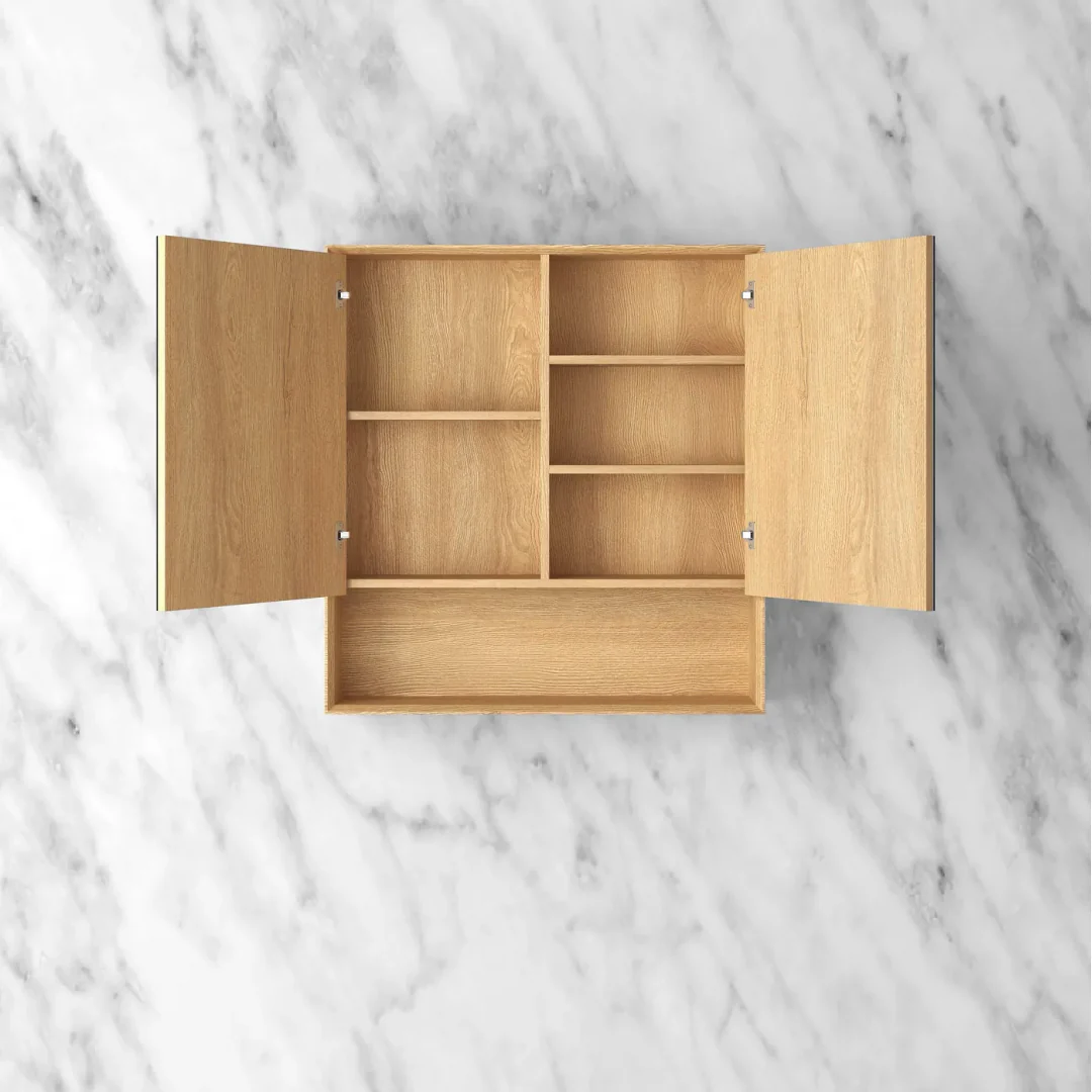 Otti Byron 900X800 Woodland Oak Shaving Cabinet - Image 2
