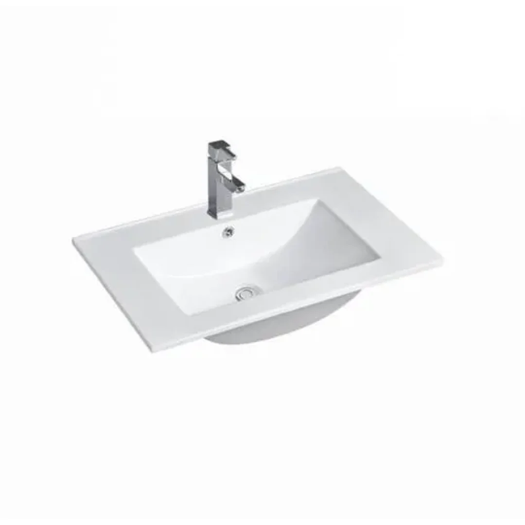 Otti Byron Fluted 600Mm Woodland Oak Wall Hung Vanity With Ceramic Top - Image 3